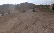 Atv Riders Dirt Riding GIF - Atv Riders Dirt Riding Fall Off GIFs