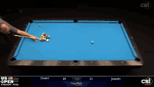 a pool table with the name owen on the bottom