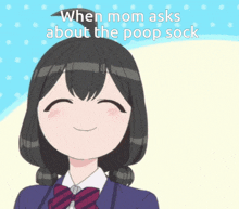 Komi Can'T Communicate Poop Sock GIF - Komi Can'T Communicate Poop Sock Meme GIFs