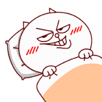Cat Bed Sticker - Cat Bed Smirk Stickers