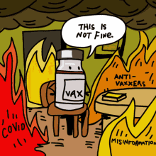 Vax Covid GIF - Vax Covid This Is Not Fine GIFs