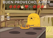buen provecho provecho adventure time jake cooking