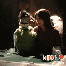comforting leaning im here for you catherine keener puppet