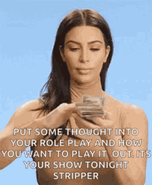 Kim Kardashian Put Some Thought GIF - Kim Kardashian Put Some Thought Money Rain GIFs