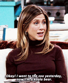 Friends Rachel Green GIF - Friends Rachel Green Okay I Went To The Zoo Yesterday GIFs