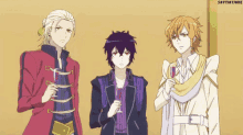 a group of anime characters are standing next to each other with the caption saydayjane