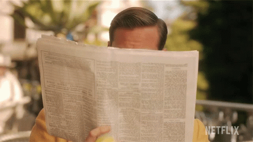 reading newspaper