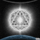 a drawing of a triangle with a flower in the center and the word pixiz on the bottom