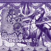 a picture of a man playing a violin and the words rock 's beloved