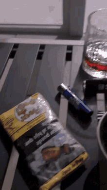 a pack of cigarettes is laying on a table