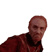 a pixelated image of an old man with red hair and a beard