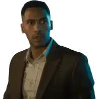 a man in a suit and white shirt looks very surprised