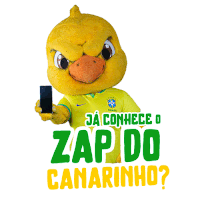 Ja Conhece O Zap Do Canarinho Cbf Sticker - Ja Conhece O Zap Do Canarinho Canarinho Cbf Stickers