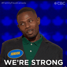 We'Re Strong Junior GIF - We'Re Strong Junior Family Feud Canada GIFs