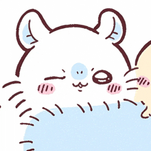 a drawing of a cat with a smiley face