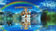 Good Morning Rainbow GIF - Good Morning Rainbow Bird Flying GIFs