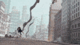 a cartoon drawing of a city with the words vulgle.ai in the corner