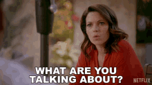 What Are You Talking About Amanda Larusso GIF - What Are You Talking About Amanda Larusso Courtney Henggeler GIFs