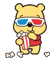 Pooh Popcorn Sticker - Pooh Popcorn Movies Stickers