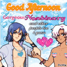 a good afternoon gorgeous nonbinary and other people too i guess greeting card