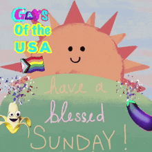 a greeting card that says have a blessed sunday on it