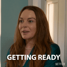 Getting Ready For The Big Day Lindsay Lohan GIF - Getting Ready For The Big Day Lindsay Lohan Wedding Day GIFs