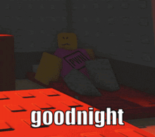 a computer generated image says goodnight in white letters