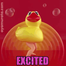 im so excited duck gif