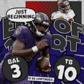 a ravens football player is running with the ball