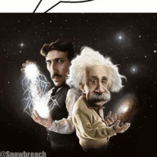 Nicola Tesla Albert Einstein GIF