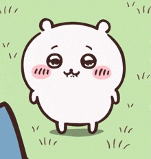 a cartoon drawing of a hamster with a sad look on his face
