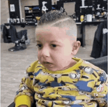 kid confused barber barber shop child