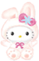 Hello Kitty In Bunny Costume Gif Sticker - Hello Kitty In Bunny Costume Gif Stickers