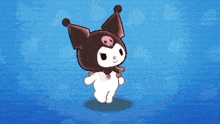 a cartoon drawing of a devil with a skull on its head