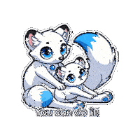 a sticker that says you can do it with two white animals