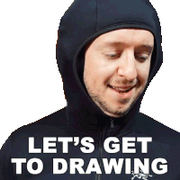 Lets Get To Drawing Peter Deligdisch Sticker - Lets Get To Drawing Peter Deligdisch Peter Draws Stickers