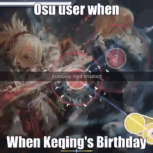 Osu User When Keqings Birthday GIF - Osu User When Keqings Birthday GIFs