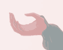 a person is holding pink petals in their hands and petals are falling from the sky .