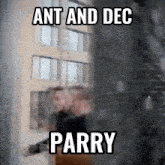 a blurry picture with the words ant and dec parry on the bottom