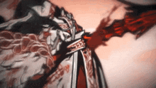 a drawing of a person with blood coming out of them