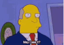 Chalmers Simpsons GIF - Chalmers Simpsons May I See It GIFs