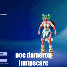 a screenshot of a video game with the words poe dameron jumpscare