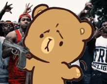 Mocha Bear Gang Gun GIF