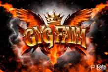 a logo that says ' gygfaw ' on it
