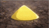 a picture of a yellow pyramid is displayed on a screen that says anime planet