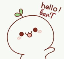 a cartoon character with a plant growing out of it and the words hello bart written above it