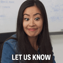 Let Us Know Melody Peng GIF - Let Us Know Melody Peng I Think You Should Leave With Tim Robinson GIFs