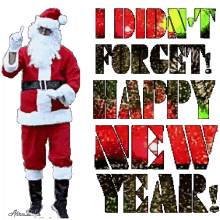 Happy New Year Santa Claus GIF - Happy New Year Santa Claus I Didnt Forget Happy New Year GIFs