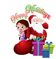 Happy Holidays Chutki Sticker - Happy Holidays Chutki Chhota Bheem Stickers