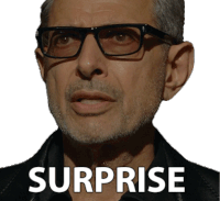Surprise Ian Malcolm Sticker - Surprise Ian Malcolm Jeff Goldblum Stickers